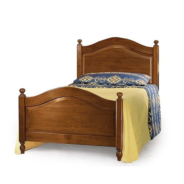 Drewniane łóżko jednoosobowe Castagnetti, 90 x 195 cm