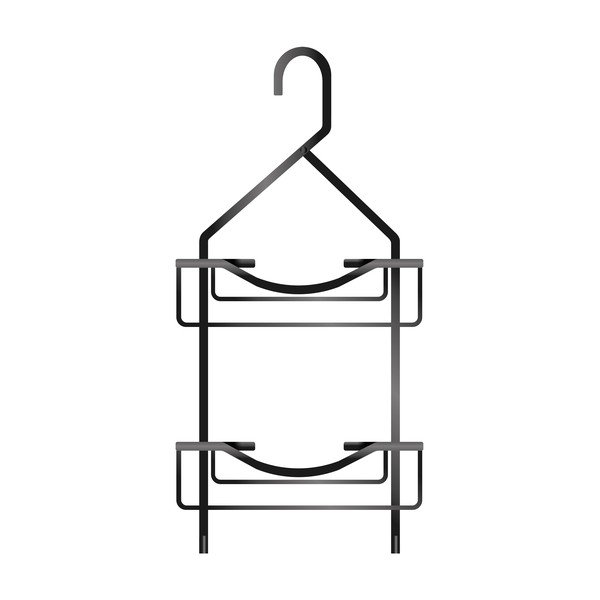 Wisząca aluminiowa półka łazienkowa w kolorze matowej czerni Filaire Aluminium – douceur d'intérieur