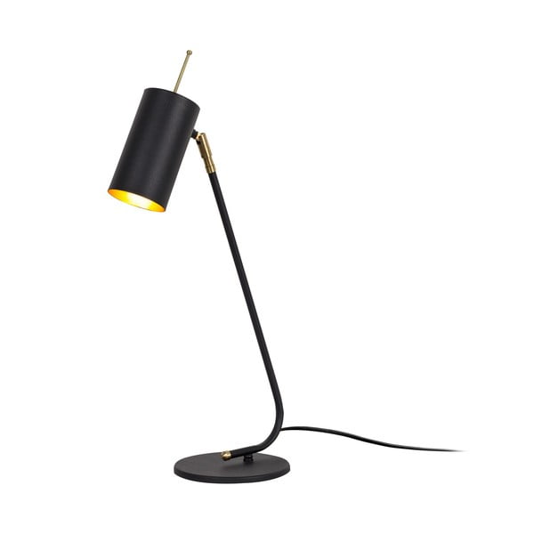 Lampa stołowa w czarno-złotym kolorze z metalowym kloszem (wysokość 55 cm) Sivani – Opviq lights