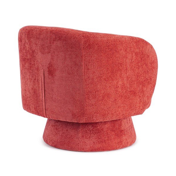Czerwony obrotowy fotel z tkaniny szenilowej Julienne – Bizzotto-image-4