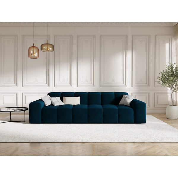 Ciemnoniebieska aksamitna sofa 255 cm Kendal – Micadoni Home-image-1