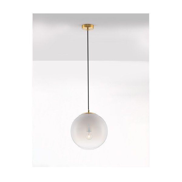 Biała/w kolorze złota szklana lampa wisząca ø 30 cm Vita – Nova Luce-image-2