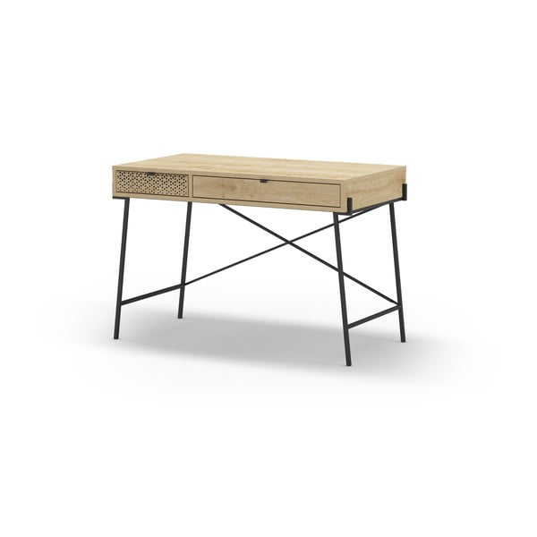 Biurko w dekorze dębu 60x110 cm Ecrin – Marckeric-image-3