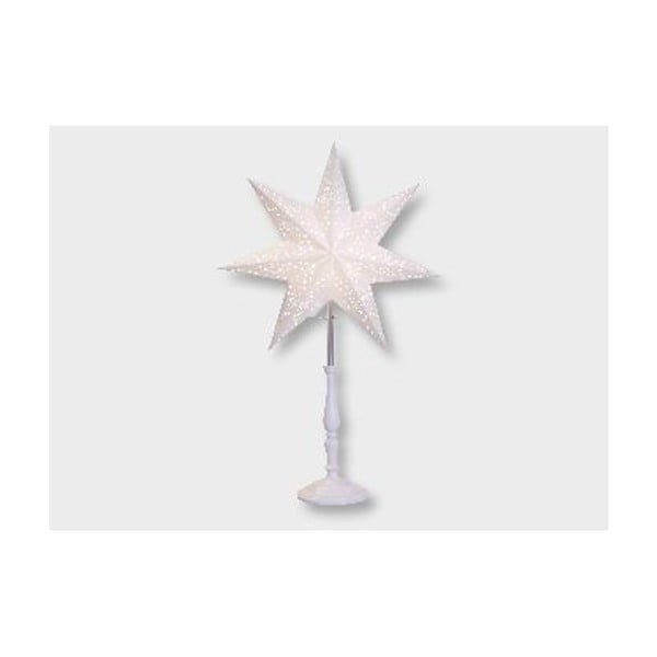 Biała gwiazda świecąca ze stojakiem Best Season Romantic Star, 55 cm