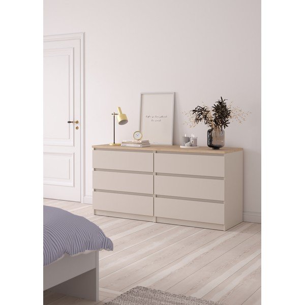 Kremowa komoda 154x76x50 cm Naia – Tvilum-image-1
