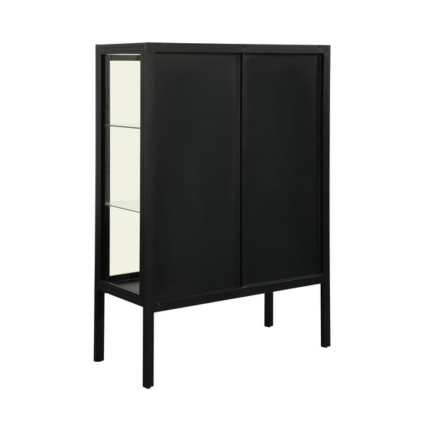 Czarna witryna dwudrzwiowa Støraa Alva, wys. 140 cm-image-4