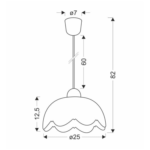 Biała lampa wisząca ze szklanym kloszem ø 25 cm Bratek – Candellux Lighting-image-2