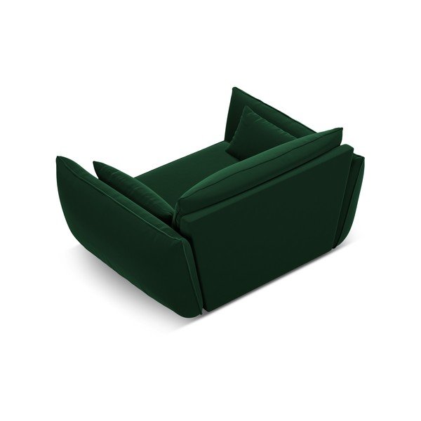 Ciemnozielony aksamitny fotel Vanda – Mazzini Sofas-image-3
