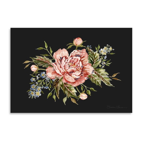 Plakat Americanflat Pink Wild Rose Bouquet by Shealeen Louise, 30x42 cm