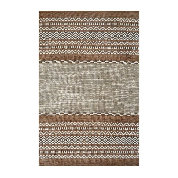 Chodnik bawełniany tkany ręcznie Webtappeti Marrone, 55 x 170 cm