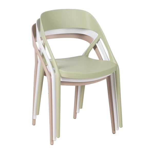Jasnozielone plastikowe krzesła zestaw 2 szt. – Ixia-image-3
