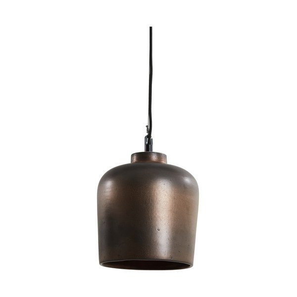 Lampa wisząca w kolorze brązu z ceramicznym kloszem ø 22,5 cm Dena – Light & Living