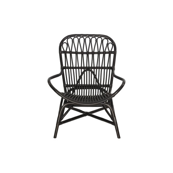 Czarny rattanowy fotel ogrodowy Bonami Essentials Sara-image-1