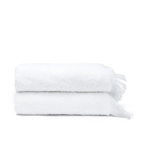 Komplet 2 białych ręczników bawełnianych Casa Di Bassi Face, 50x90 cm