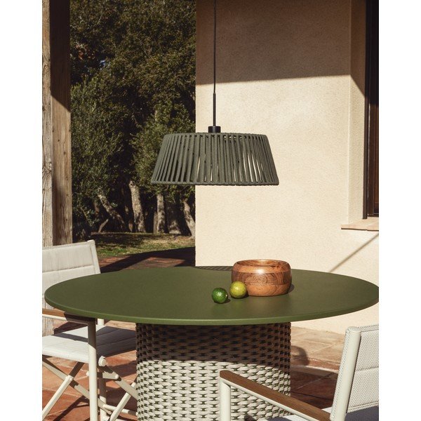 Metalowy abażur w kolorze khaki ø 46 cm Aldet – Kave Home-image-1