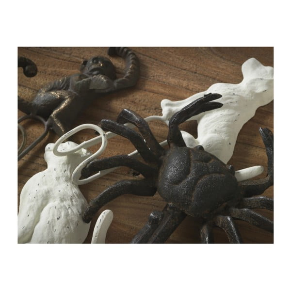 Zestaw 3 ciemnoszarych metalowych haczyków ściennych Geese Monkey-image-1