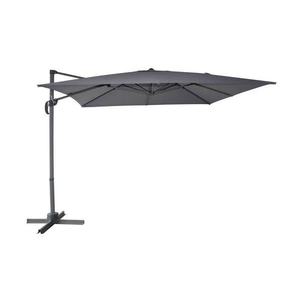 Ciemnoszary parasol ogrodowy 270x270 cm Cantielver – Rojaplast