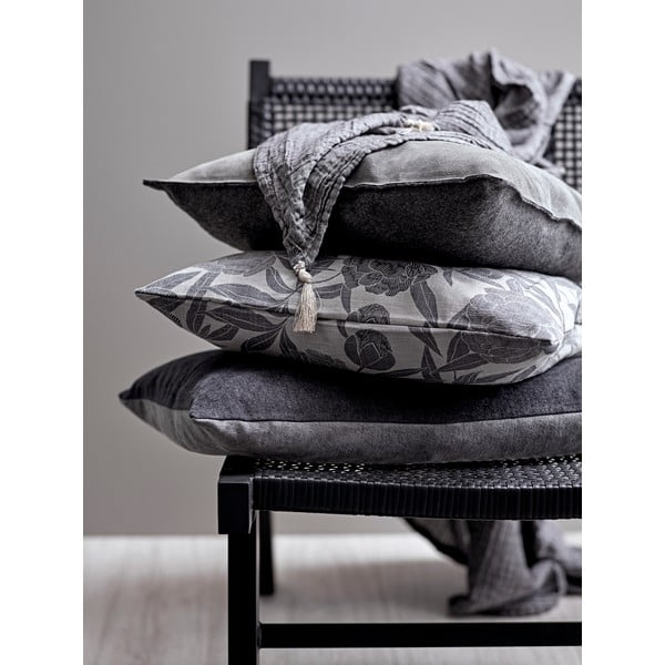 Zestaw 2 szarych poduszek z wełny i skóry Södahl Vincent, 45x45 cm-image-1