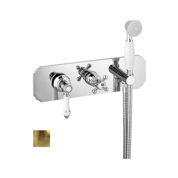 Bateria prysznicowa podtynkowa w kolorze brązu (3 otwory) Vienna – Sapho