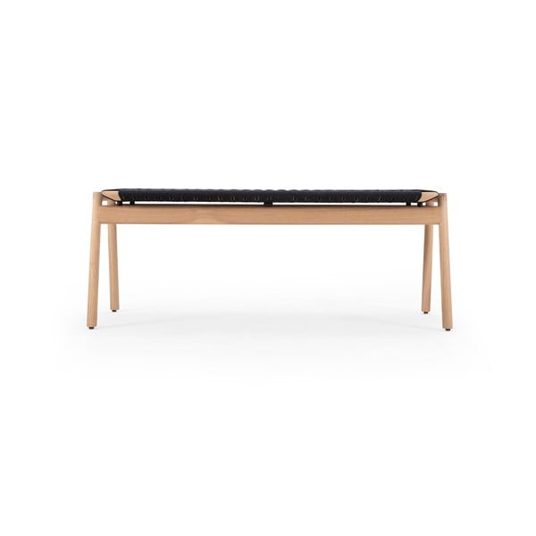 Czarno-naturalna ławka Klupa – Gazzda-image-2