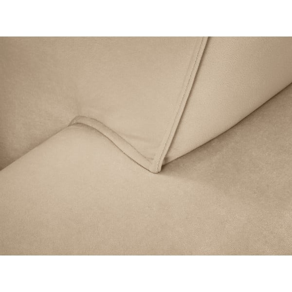 Beżowa aksamitna sofa Cosmopolitan Design Siena-image-1