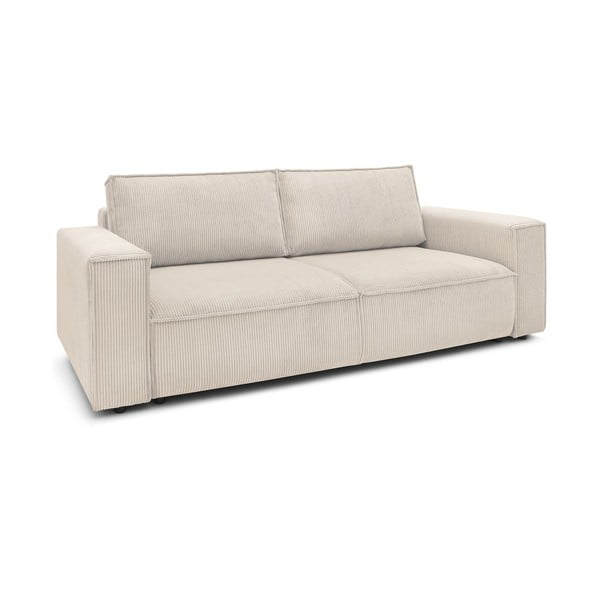 Beżowa sztruksowa rozkładana sofa 245 cm Nihad – Bobochic Paris-image-3