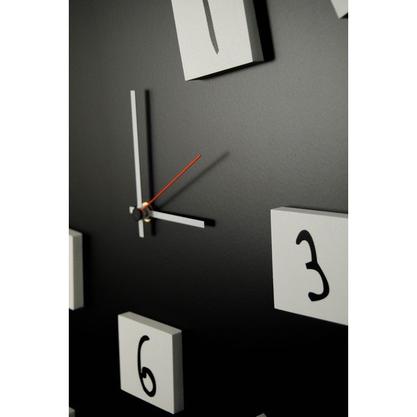 Zegar ścienny dESIGNoBJECT.it Changing Clock Black, 50 x 50 cm -image-4
