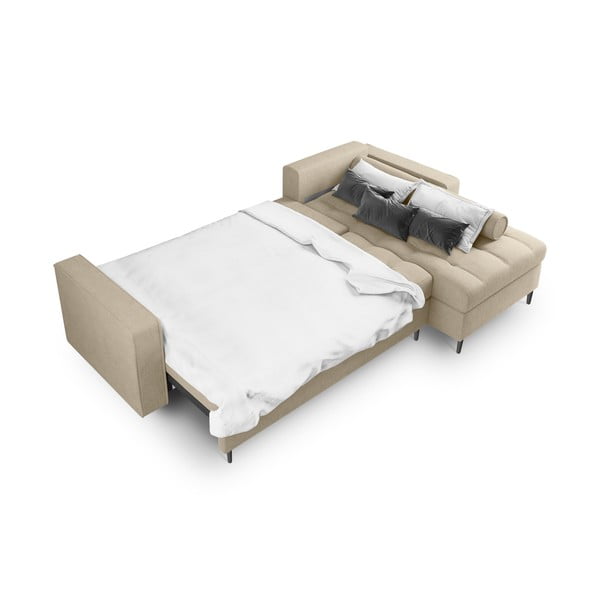 Beżowy rozkładany narożnik Milo Casa Santo, prawostronny-image-4