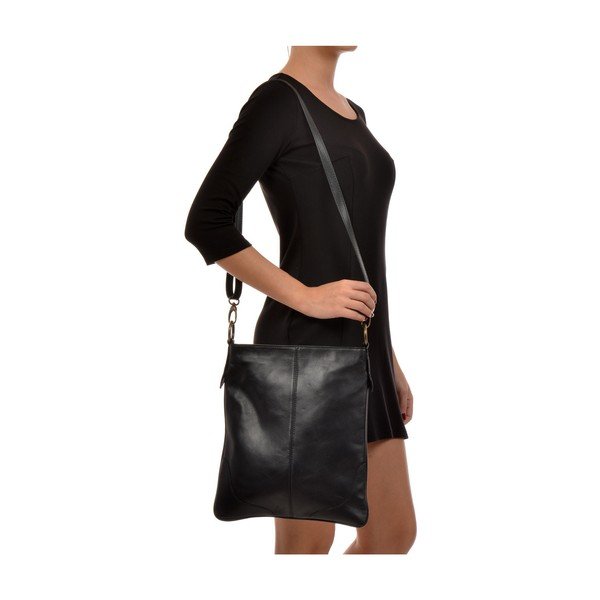 Czarna skórzana torebka Mangotti Pasca-image-4