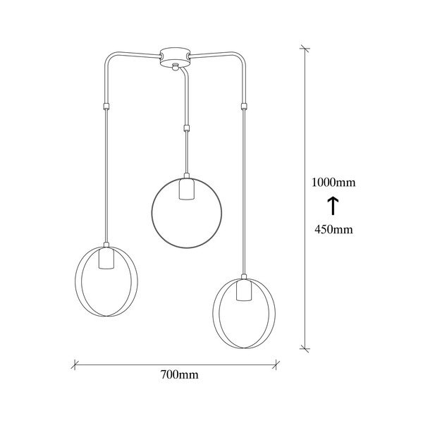 Czarna metalowa lampa wisząca Opviq lights Kosmos-image-2