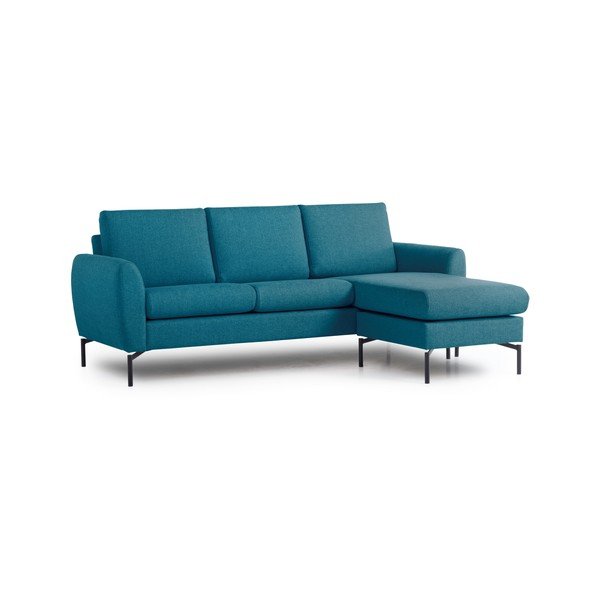 Niebieska sofa 3-osobowa z ruchomym szezlongiem Scandic Vesta-image-2