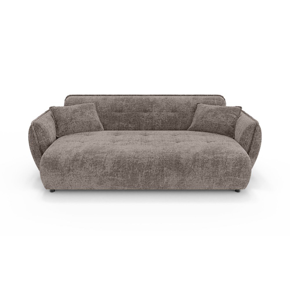 Szarobrązowa sofa z tkaniny szenilowej 250 cm Nelia Big – Ropez