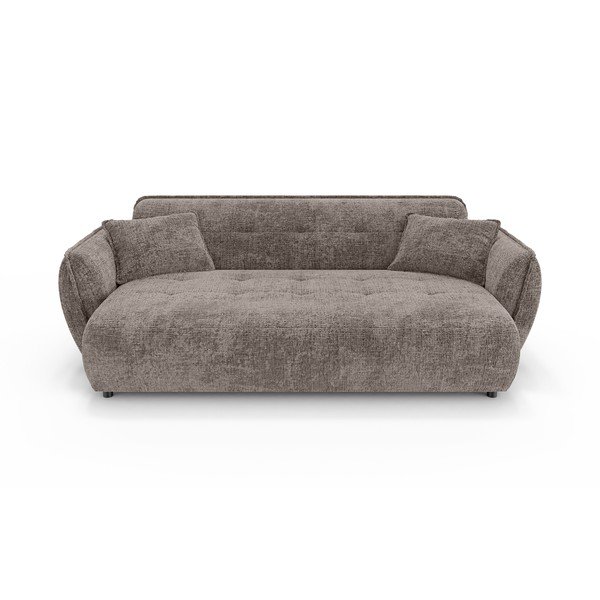 Szarobrązowa sofa z tkaniny szenilowej 250 cm Nelia Big – Ropez