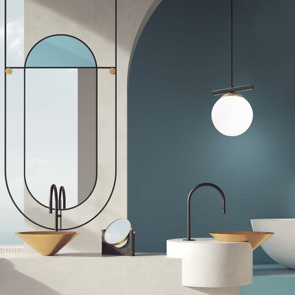 Biała/czarna lampa wisząca ze szklanym kloszem ø 15 cm Üzüm – Opviq lights-image-4