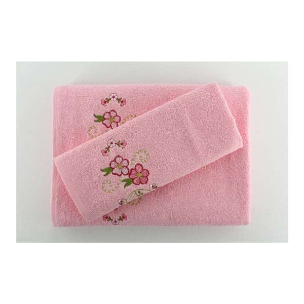 Zestaw 2 ręczników Happy Pink