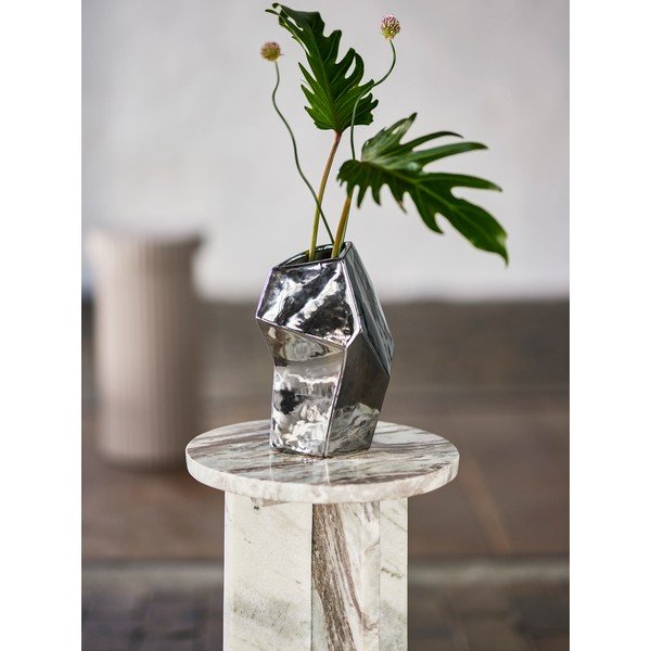 Kamionkowy wazon w kolorze srebra (wysokość 23 cm) Dimona – Bloomingville-image-1