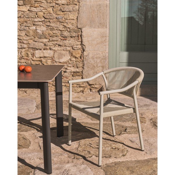 Stół ogrodowy z kamiennym blatem 80x140 cm Anafi – Kave Home-image-2