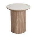 Okrągły stolik z blatem w dekorze marmuru ø 45 cm Athens – House Nordic