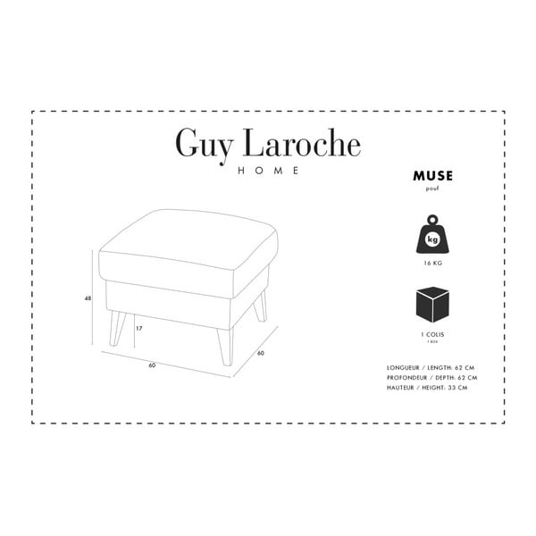 Brązowy podnóżek Guy Laroche Muse-image-2