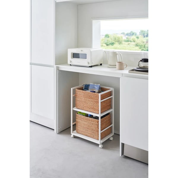 Biały metalowy regał na kółkach 42x60 cm Tower – YAMAZAKI-image-4