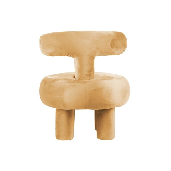 Żółty aksamitny fotel Abrazo – Leitmotiv-image-3