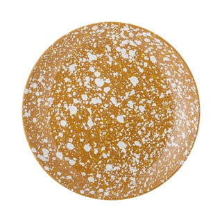 Pomarańczowo-biały kamionkowy talerz Bloomingville Carmel, ø 26 cm