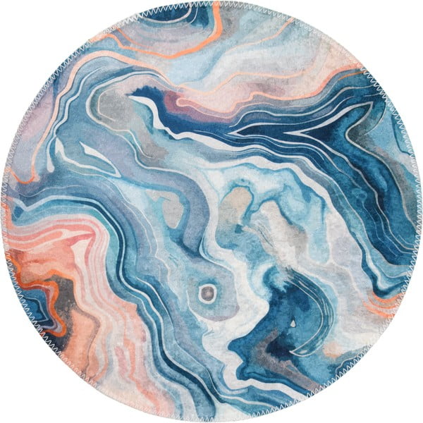 Niebiesko-różowy okrągły dywan odpowiedni do prania ø 100 cm Colors of Joy – Vitaus