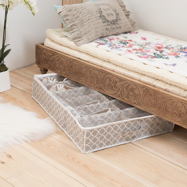 Beżowy organizer na buty pod łóżko Compactor, dł. 76 cm-image-1