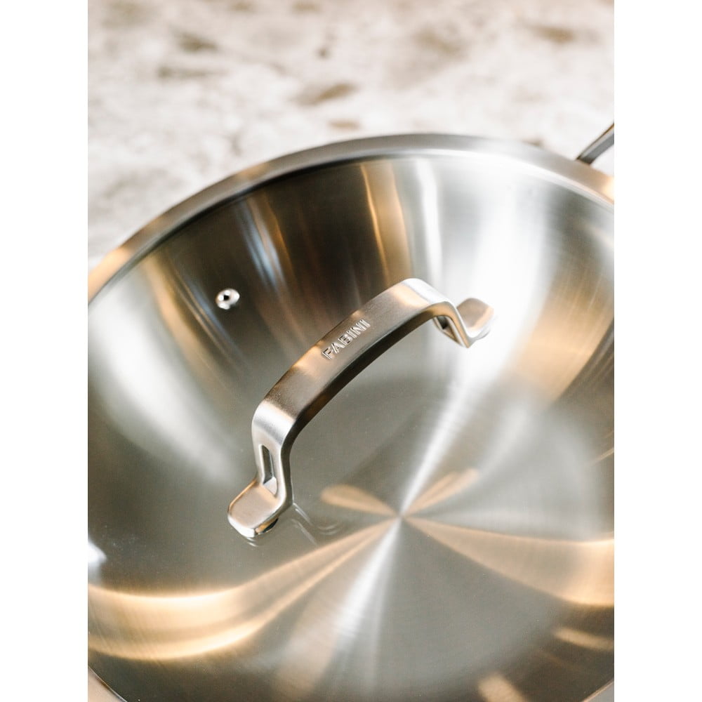 Patelnia wok ze stali nierdzewnej z pokrywką ø 30 cm Chili Ta – FABINI (zdjęcie 3)