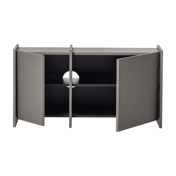 Szara szafka pod TV w dekorze jesionu 102x53x44 cm Brock – WOOOD-image-4
