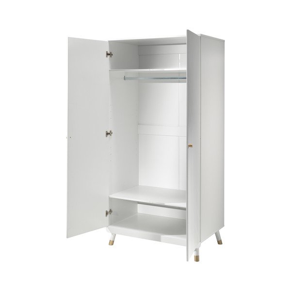 Biała dziecięca szafa z drewna sosnowego Vipack Billy-image-2