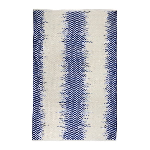 Dywan wykonany ręcznie The Rug Republic Fentom Ivory Blue, 120x180 cm
