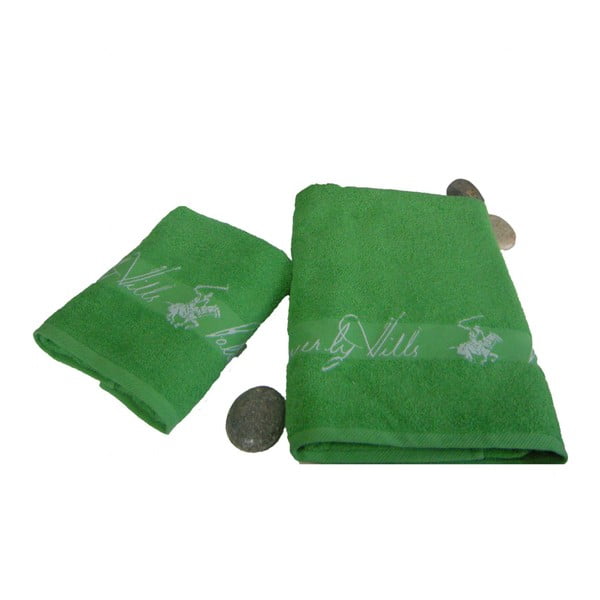 Zestaw 2 zielonych ręczników BHPC