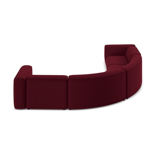 Bordowy aksamitny narożnik Ekahi – Makamii-image-4